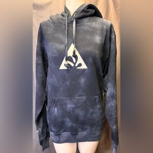 Wasted Collective Oversized Sweatshirt Hoodie Tie Dye Blue Size Small NWT.